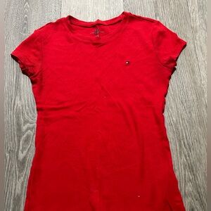Tommy Hilfiger Cap Sleeve Tee - Red
